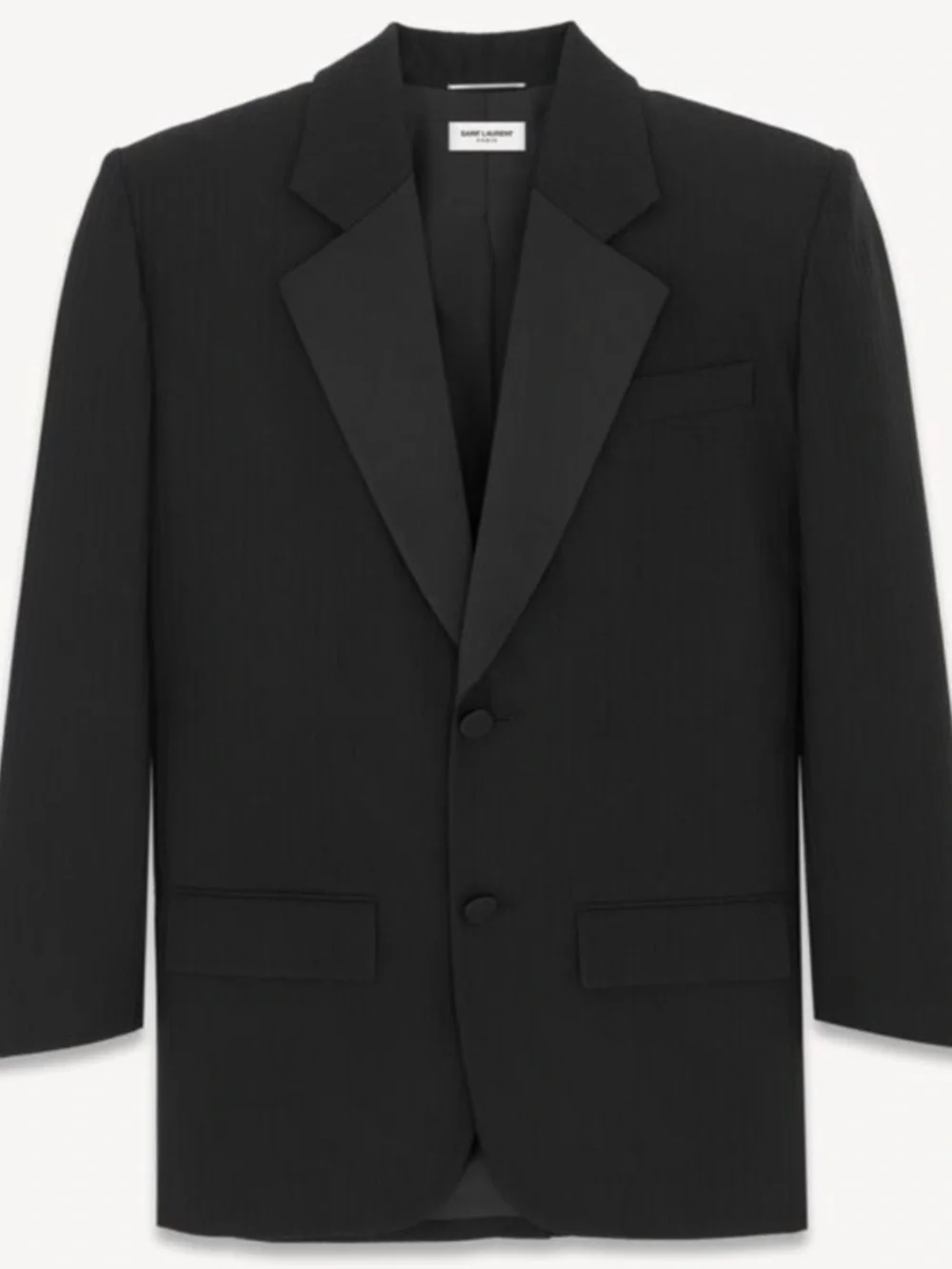 Saint Laurent YSL Runway Oversized Stripe Wool Tuxedo Blazer Jacket